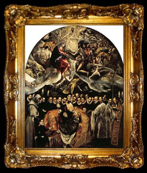 framed  El Greco The Burial of Count of Orgaz, ta009-2